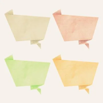 Old Paper texture ,bubble talk tag on white background Illustrazione stock