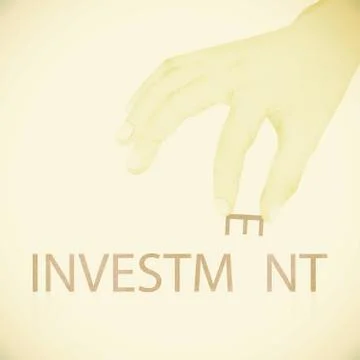 Old paper texture ,hand made investment word Illustrazione stock