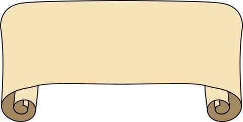 Old Paper Title scroll Stock Illustration