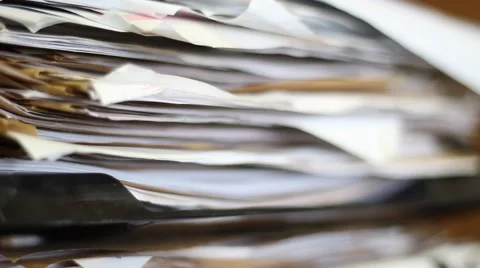 Old papers in the office Stock Footage 48065821