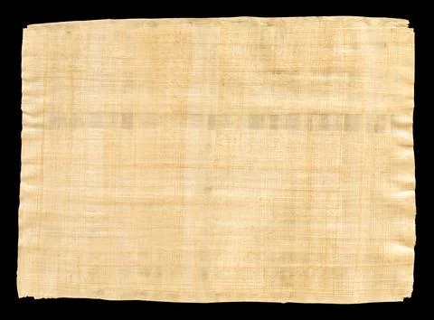 Old papyrus texture isolated on black background Stock Illustration