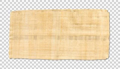 Old papyrus texture isolated on transparent background. Banner wallpaper Stock Photos