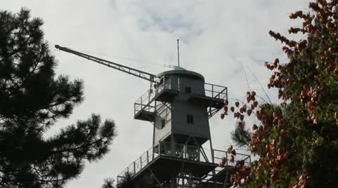 Old parachute tower Stock Footage 12517300