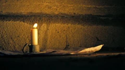 Old Parchment paper by candlelight Stock Footage 294582828