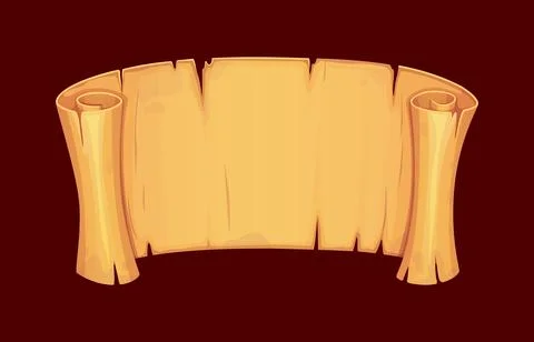 Old parchment scroll banner with paper surface Illustration