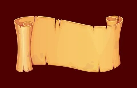 Old parchment scroll banner with wavy shape Stock-Illustration