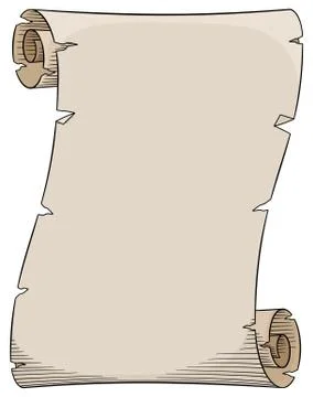 Old parchment scroll Stock Illustration