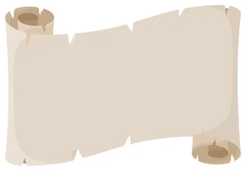 Old parchment scroll Stock Illustration