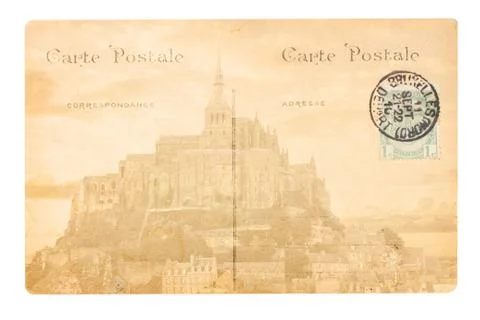 Old Paris postcard Stockfoto's