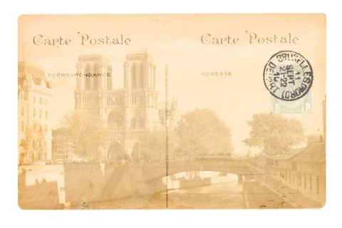 Old Paris postcard Stock Photos