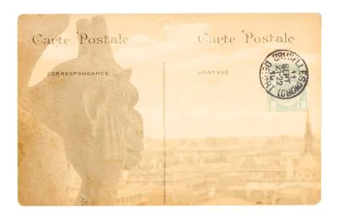 Old Paris postcard 写真素材