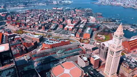 Old park of Boston with stunning architecture.  Stock Footage 310036448