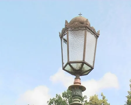 Old park lighting sky Stock Footage 10790807