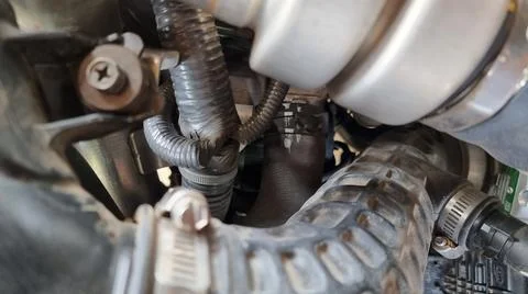 Old a part of car engine Foto stock