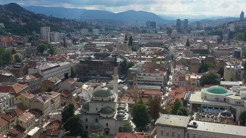 Old part of Sarajevo Called "Bascarsija", Sarajevo, Bosnia an Herzegovina Stock Footage