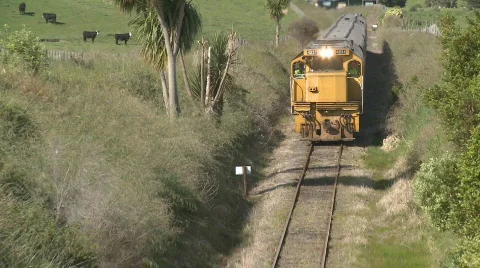 Old passenger carriage train Stock Footage 574258