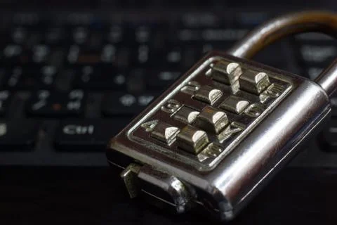 Old Password Key Lock. Foto stock