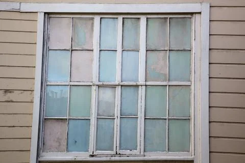Old pastel windows wall Stock Photos