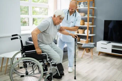 Old Patient Home Care Stock Photos