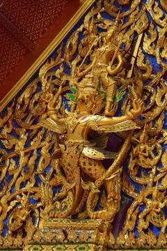 The old pattern golden garuda Stock Photos