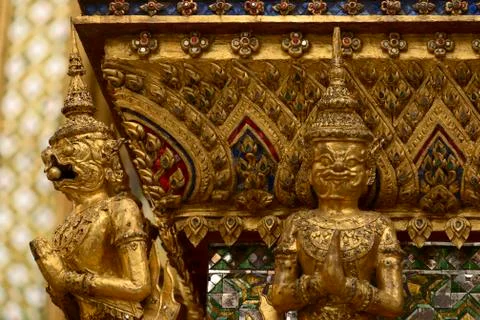 The old pattern golden garuda Stock Photos