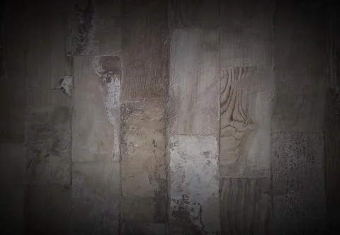Old pattern wood wall in the house, object background Ilustración de archivo