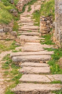 Old paved road Stock Photos