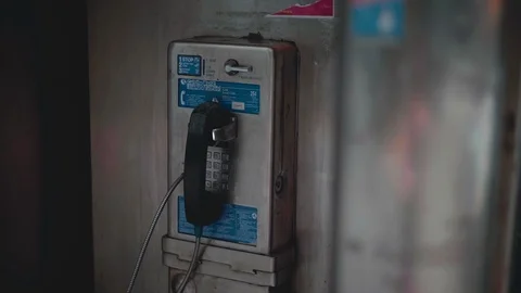 Old Payphone Stock Footage