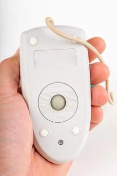Old PC mouse. Computer control and communication system. Foto stock