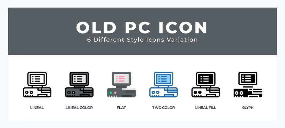 Old pc symbol icon vector. symbol illustration Stockillustratie