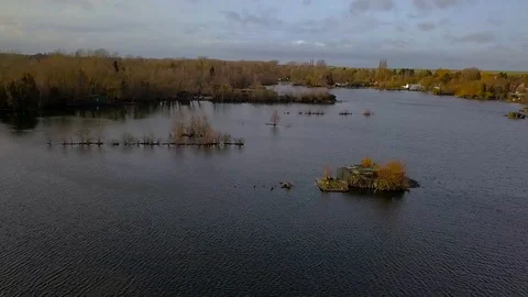 Old peat bogs of Féchain, Hauts-de-France, France Stock Footage 117585745