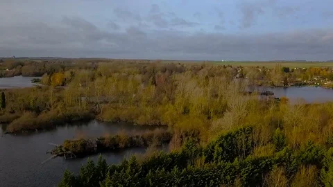 Old peat bogs of Féchain, Hauts-de-France, France Stock Footage 117588212