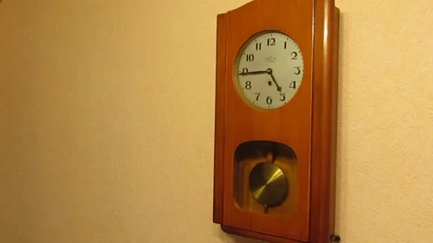 Old pendulum clock Stock Footage 167806339