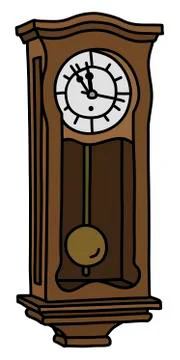 The old pendulum clock Stock Illustration