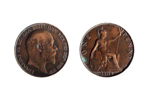 The old penny Stock-Fotos