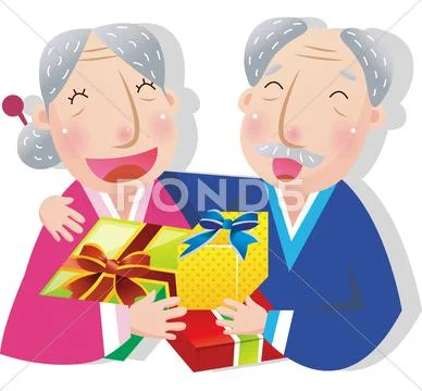Old People Stock Illustration