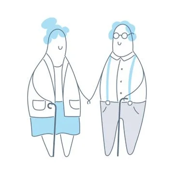 Old people Stock Illustration