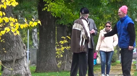The old people in the park. Stock Footage 54539347