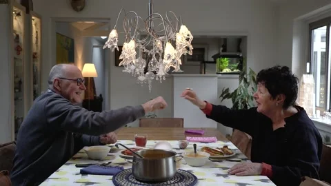 Old people shake Stock Footage 144738999
