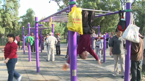 Old people working out Video stock 950641