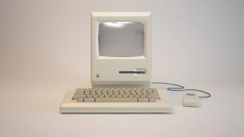 Old personal computer Stock Illustration