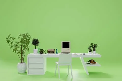 Old personal computer Stock Illustration