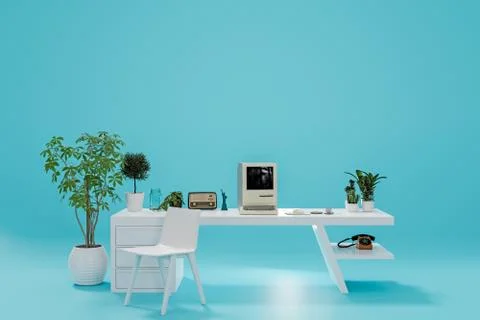 Old personal computer Stock Illustration