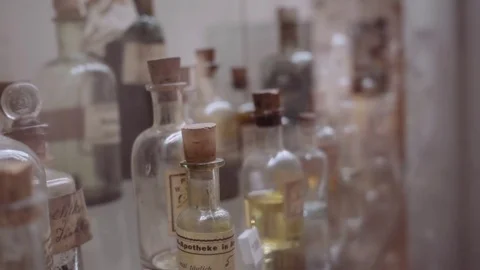 Old pharmacy essences 스톡 동영상 83605495