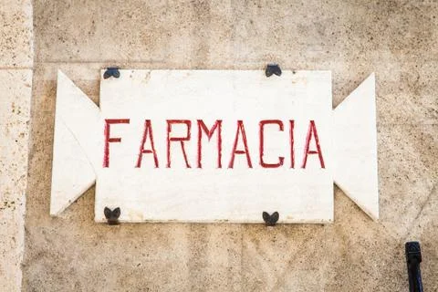 Old pharmacy sign Foto stock