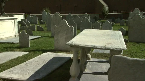 Old Philadelphia Graveyard 2 Stock Footage 27804483