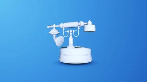 Old Phone blue Stock Footage 154646607