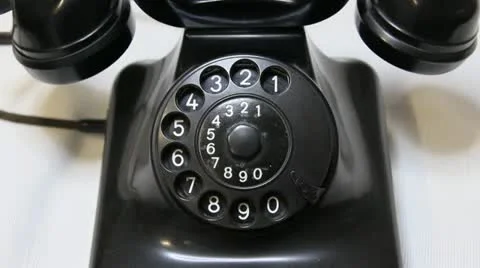 Old phone dialing front view Video stock 22165063
