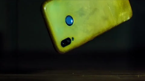 OLD PHONE DROPPING ONTO FLOOR B Video stock 230142317