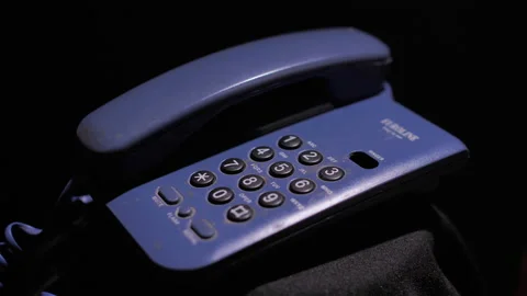 Old phone Stock Footage